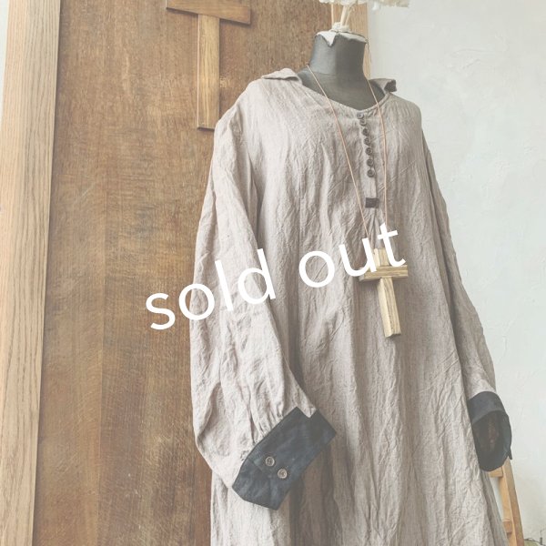 画像4: 【当店限定カラー】HALLELUJAH/Nomad Dress ノマドドレス・brown×black (4)