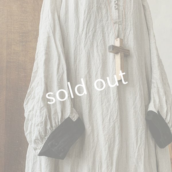 画像4: 【当店限定カラー】HALLELUJAH/Nomad Dress ノマドドレス・flax×black (4)