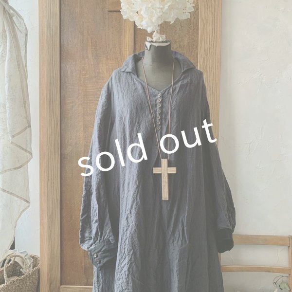 画像4: 【当店限定カラー】HALLELUJAH/Nomad Dress ノマドドレス・ink black×black (4)