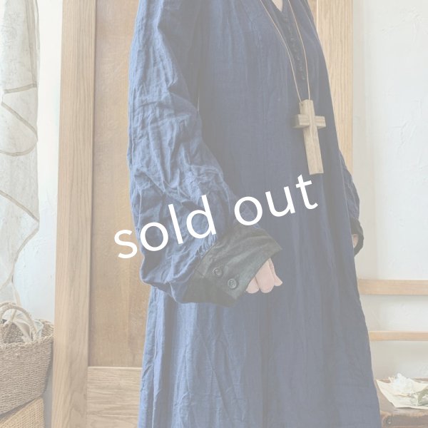 画像13: 【当店限定カラー】HALLELUJAH/Nomad Dress ノマドドレス・indigo×black (13)