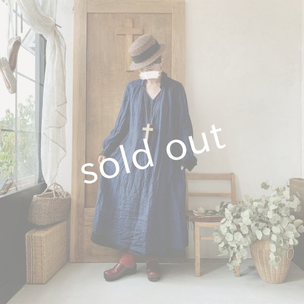 画像12: 【当店限定カラー】HALLELUJAH/Nomad Dress ノマドドレス・flax×black (12)