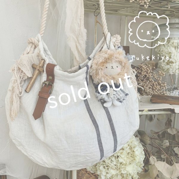 画像1: sukekiyo/スケキヨの蒼ラインショルダーバッグ (1)