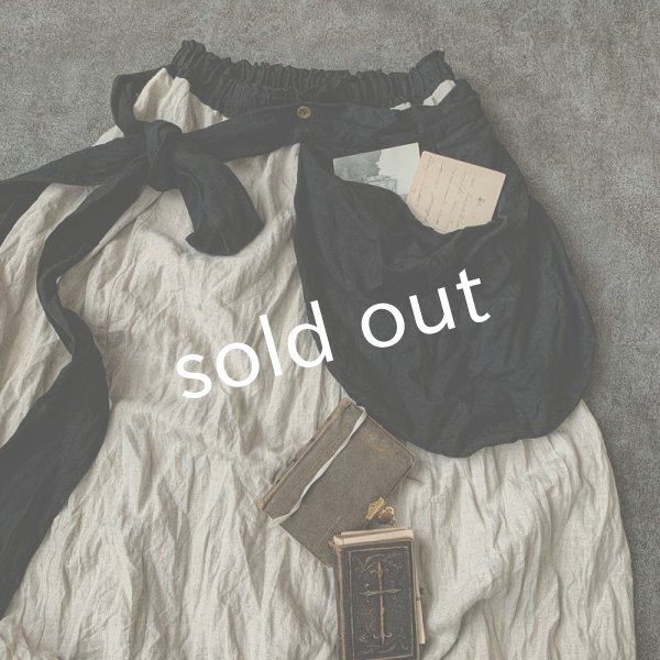画像2: MARCHE' DE SOEUR／フレンチリネン・種蒔きBagたぽパンツ (2)