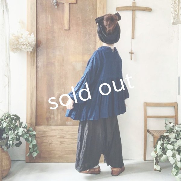 画像11: MARCHE' DE SOEUR／ギャザーブラウス・インディゴ (11)