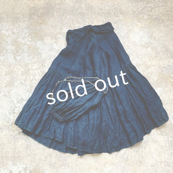 画像4: MARCHE' DE SOEUR／ギャザーブラウス・インディゴ (4)