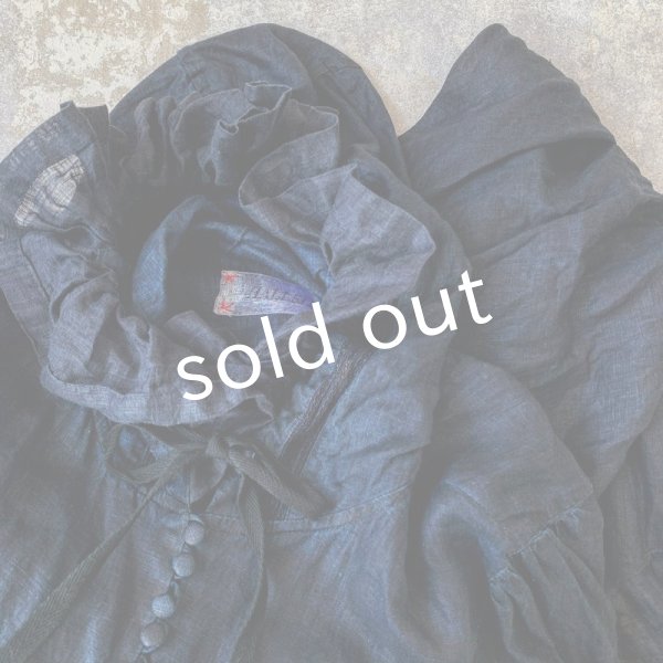 画像2: HALLELUJAH/Robe Medievale a Capuche 中世のフードローブ・indigo (2)