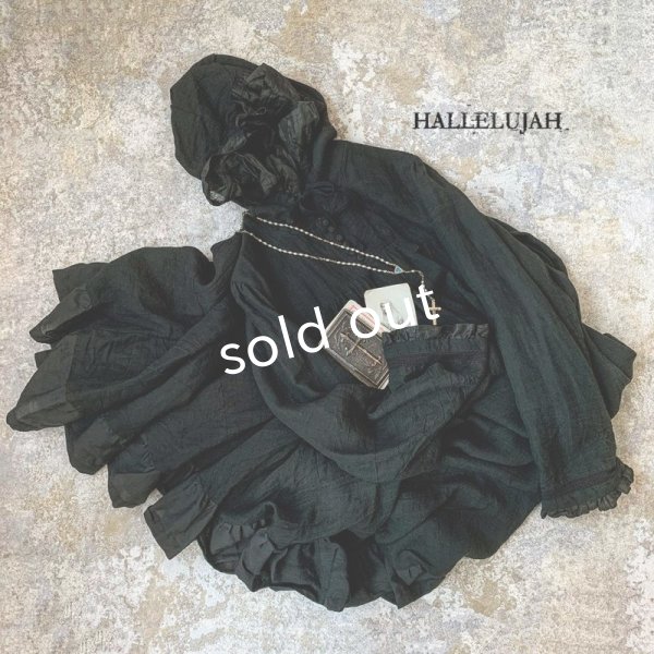 画像1: HALLELUJAH/Robe Medievale a Capuche 中世のフードローブ・black (1)