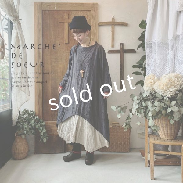 画像11: 当店限定 HALLELUJAH/1930's Robe・ink black×flax (11)