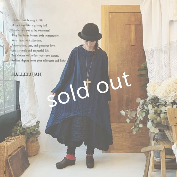 画像2: 当店限定 HALLELUJAH/1930's Robe・indigo×dark navy (2)