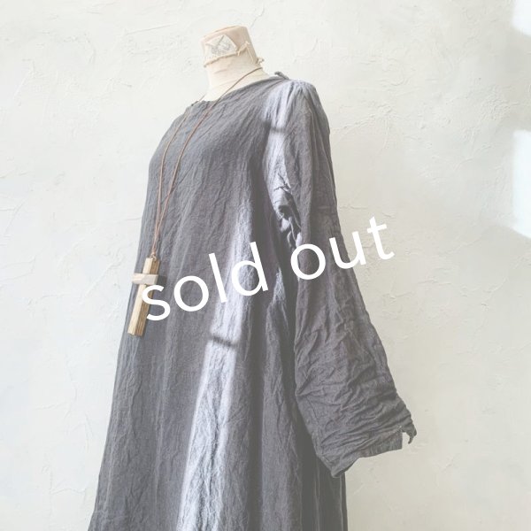 画像5: 当店限定 HALLELUJAH/1930's Robe・ink black×flax (5)