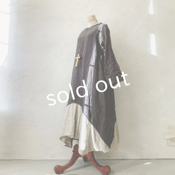 画像4: 当店限定 HALLELUJAH/1930's Robe・ink black×flax (4)