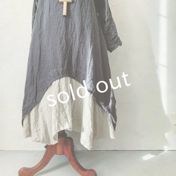 画像3: 当店限定 HALLELUJAH/1930's Robe・ink black×flax (3)