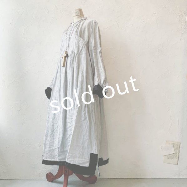 画像2: 当店限定 HALLELUJAH／羊飼いのノマドドレス・Light Gray×Black (2)