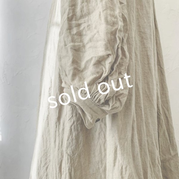 画像5: HALLELUJAH／1890's Bourgeron 羊飼いシャツワンピース・Sand Baige (5)