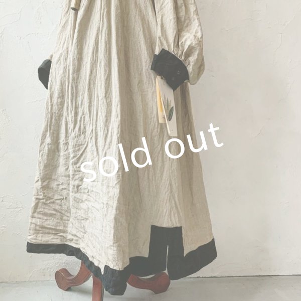 画像3: 当店限定 HALLELUJAH／羊飼いのノマドドレス・Sand Baige×Black (3)