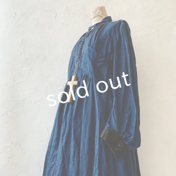 画像3: 当店限定 HALLELUJAH／羊飼いのノマドドレス・Indigo×Black (3)