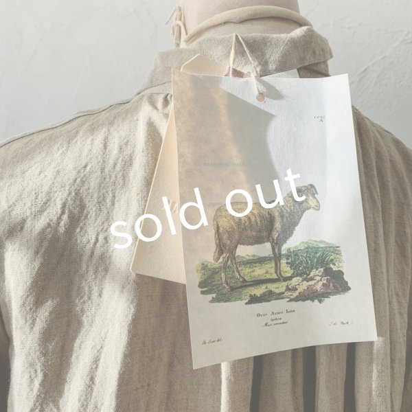 画像10: HALLELUJAH／1890's Bourgeron 羊飼いシャツワンピース・Sand Baige (10)