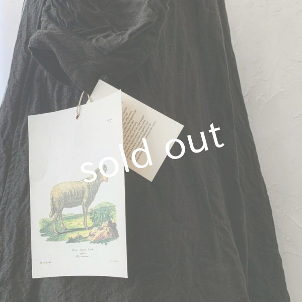 画像6: HALLELUJAH／1890's Bourgeron 羊飼いシャツワンピース・Black (6)