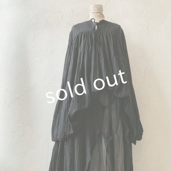 画像2: MARCHE' DE SOEUR／教会のチュニックブラウス・アンティークブラック (2)