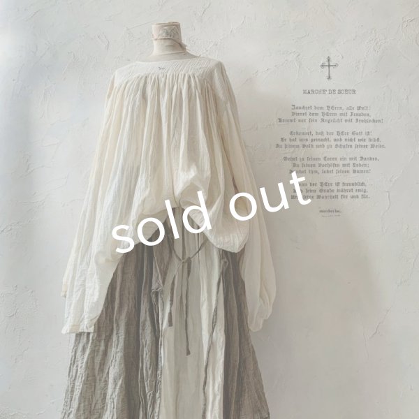 画像2: MARCHE' DE SOEUR／教会のチュニックブラウス・アンティークミルク (2)