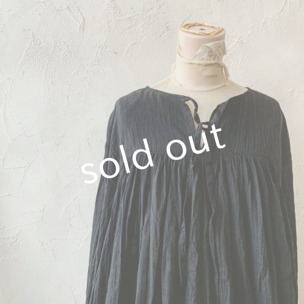 画像3: MARCHE' DE SOEUR／教会のチュニックブラウス・アンティークブラック (3)