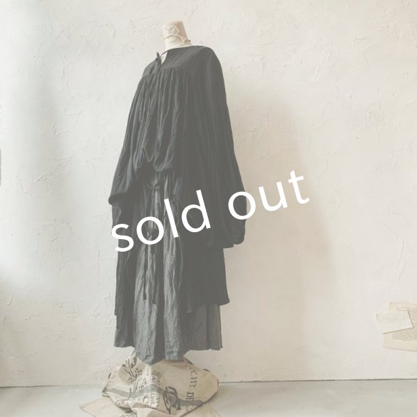 画像8: MARCHE' DE SOEUR／教会のチュニックブラウス・アンティークブラック (8)