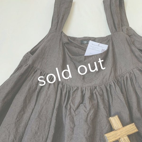 画像3: mifumi／コケットキャミワンピース・こげ茶 (3)