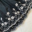 画像2: mifumi／wideジュノーぺちぱんつ・黒にベージュ刺繍 (2)
