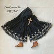 画像1: mifumi／wideジュノーぺちぱんつ・黒にベージュ刺繍 (1)