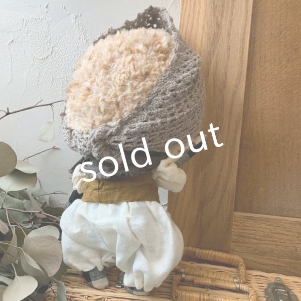 画像6: sukekiyo/グレージュ手編みターバンスケキヨ (6)