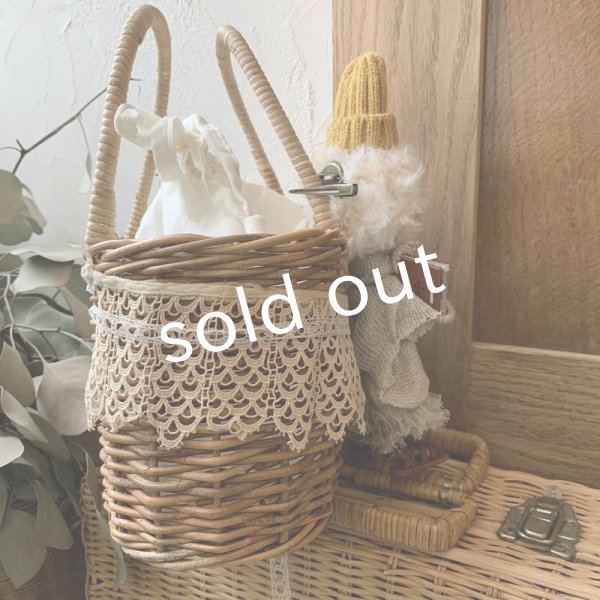 画像5: sukekiyo/アンティークレースと聖書スケキヨのかごバッグ (5)