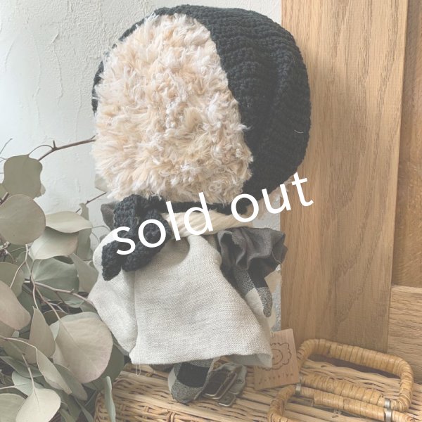 画像6: sukekiyo/黒の手編みターバンスケキヨ (6)