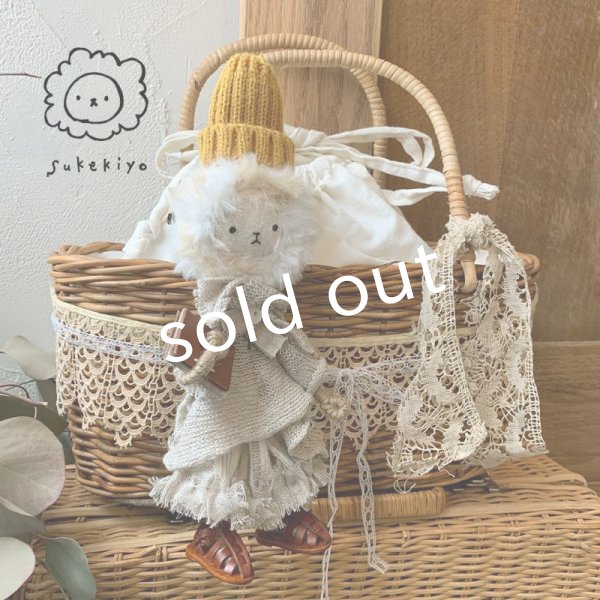 画像2: sukekiyo/アンティークレースと聖書スケキヨのかごバッグ (2)