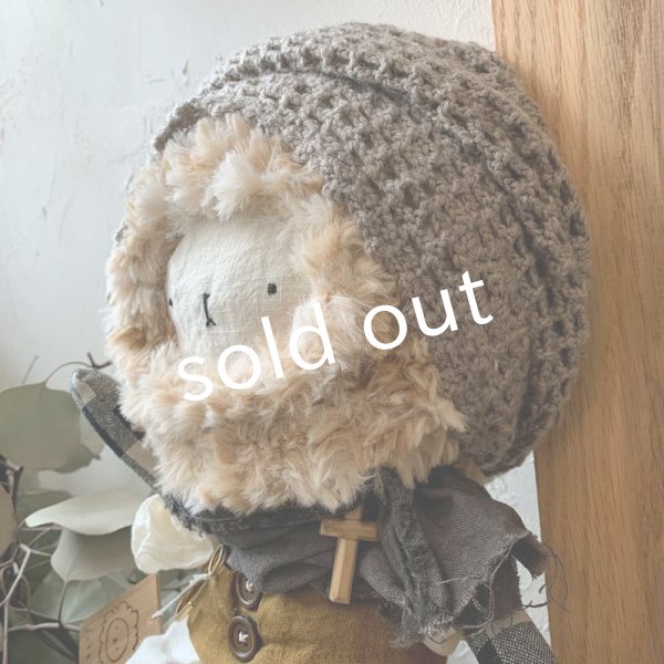 画像4: sukekiyo/グレージュ手編みターバンスケキヨ (4)