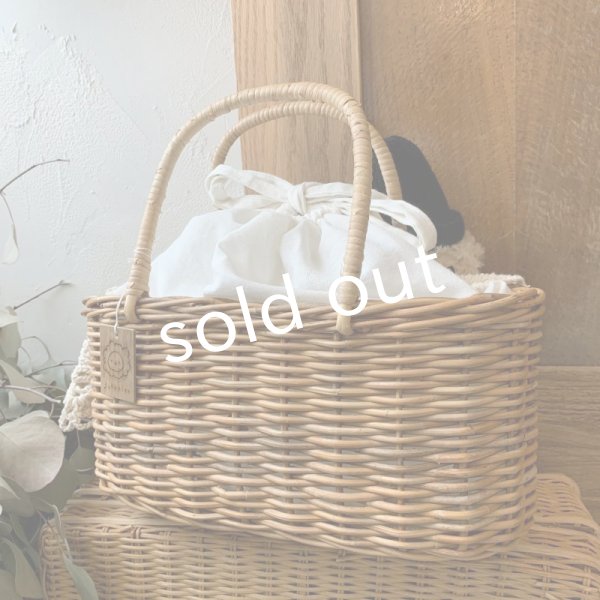 画像6: sukekiyo／アンティークレースと黒いお帽子スケキヨのかごバッグ (6)