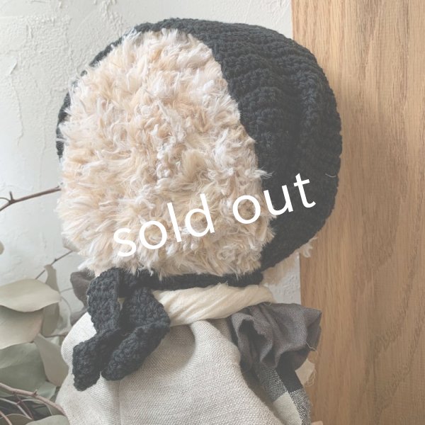 画像7: sukekiyo/黒の手編みターバンスケキヨ (7)