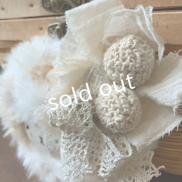 画像5: sukekiyo/アンティークレースの小さなスケキヨバスケット (5)