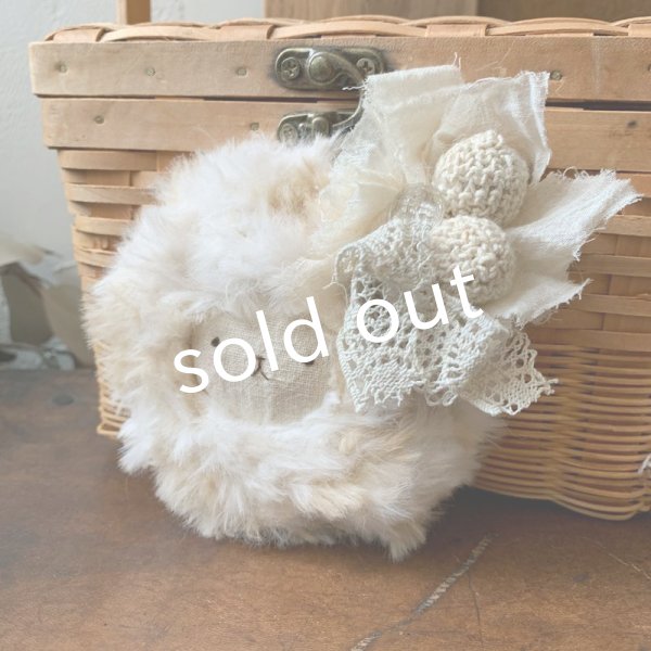 画像4: sukekiyo/アンティークレースの小さなスケキヨバスケット (4)