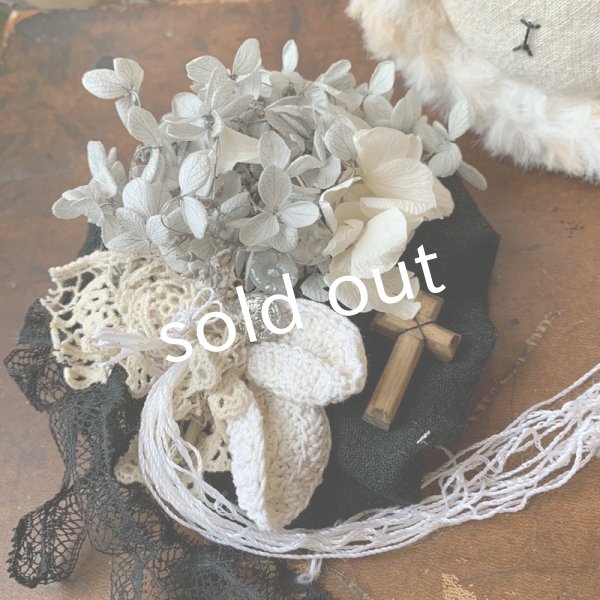 画像5: sukekiyo/プリザーブドとアンティークレースのコサージュキヨ・I (5)