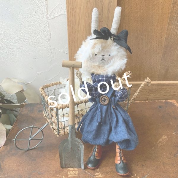 画像4: sukekiyo/庭しごとのウサキヨ・青のおようふく (4)