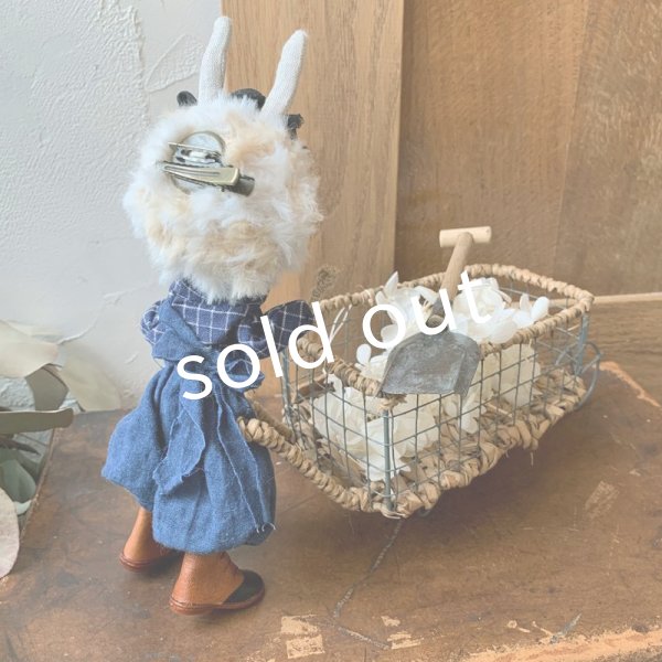 画像7: sukekiyo/庭しごとのウサキヨ・青のおようふく (7)