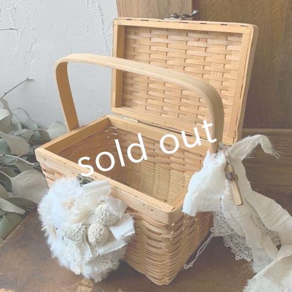 画像6: sukekiyo/アンティークレースの小さなスケキヨバスケット (6)