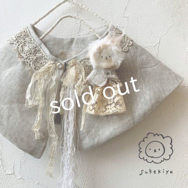 画像2: sukekiyo/アンティークレースとリネンの付け襟スケキヨ (2)