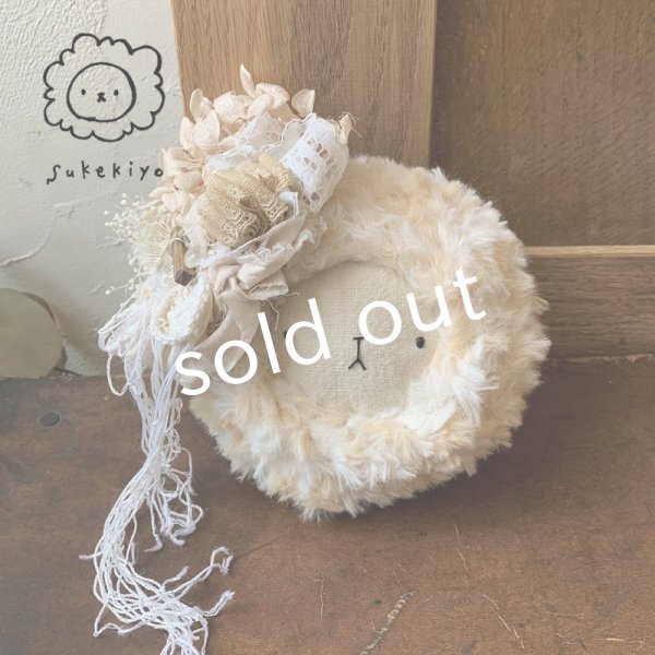 画像1: sukekiyo/プリザーブドとアンティークレースのコサージュキヨ・H (1)