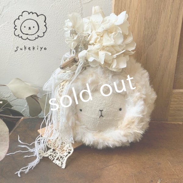 画像1: sukekiyo/プリザーブドとアンティークレースのコサージュキヨ・B (1)