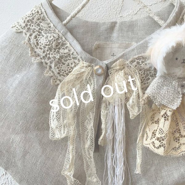 画像7: sukekiyo/アンティークレースとリネンの付け襟スケキヨ (7)