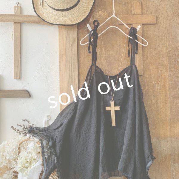 画像2: mifumi／ニュアンスキャミチュニック・ブラック (2)