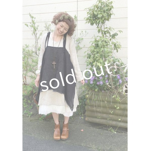 画像7: mifumi／ニュアンスキャミチュニック・ブラック (7)