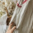 画像4: mifumi／赤耳リネンのサラワンピース・クロスステッチ (4)