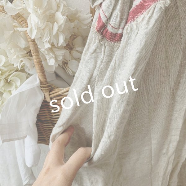 画像4: mifumi／赤耳リネンのサラワンピース・クロスステッチ (4)
